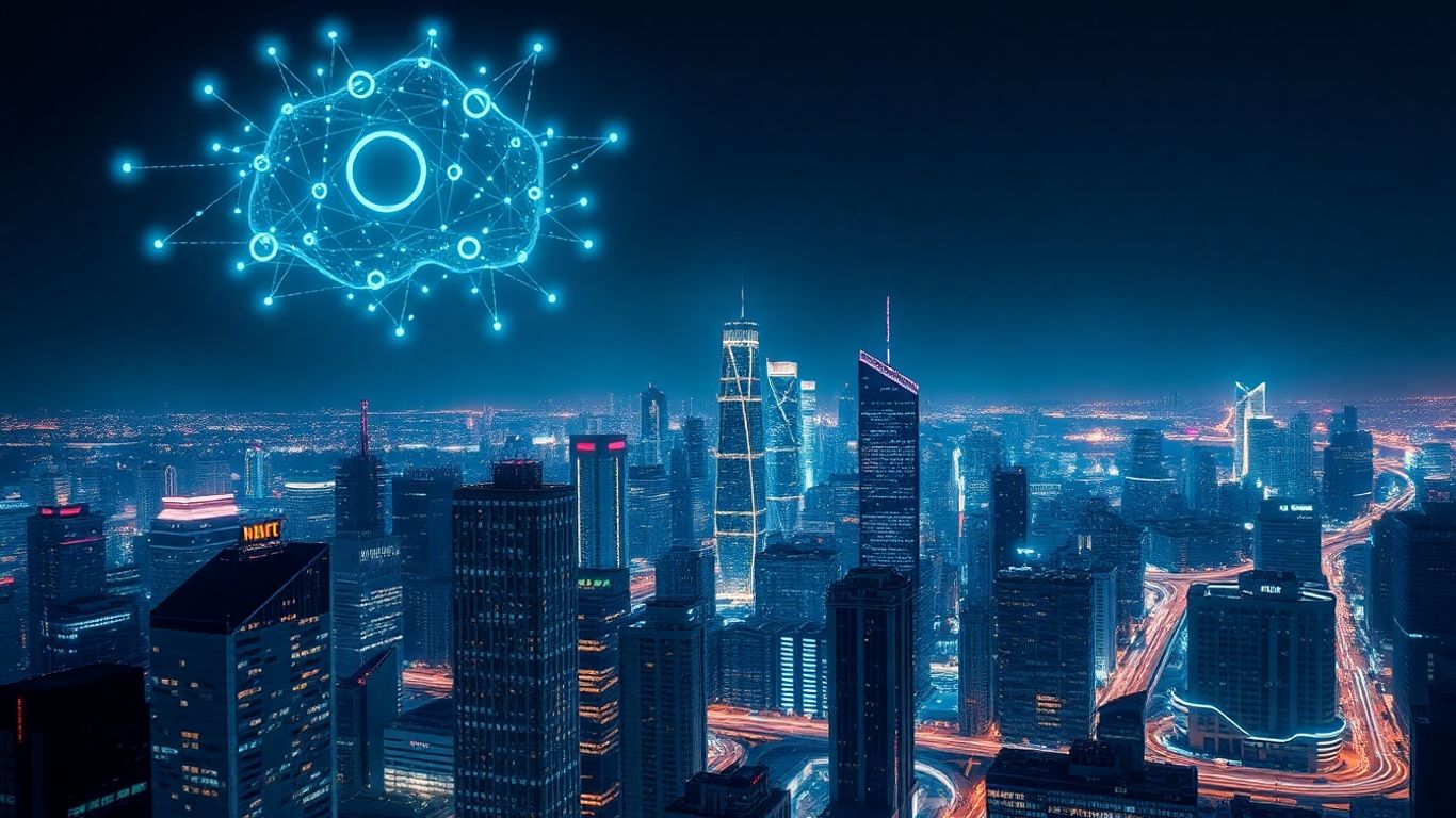 AI and futuristic cityscape
