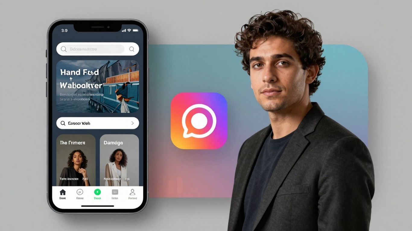 PWA vs Native App comparison on a smartphone screen.